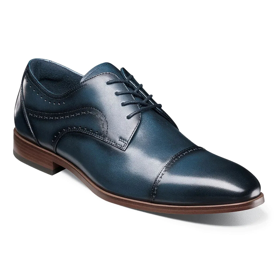 stacy adams blue dress shoes Stacy Adams Modern Wingtip Leather Dress Shoes Blue OS25660-469