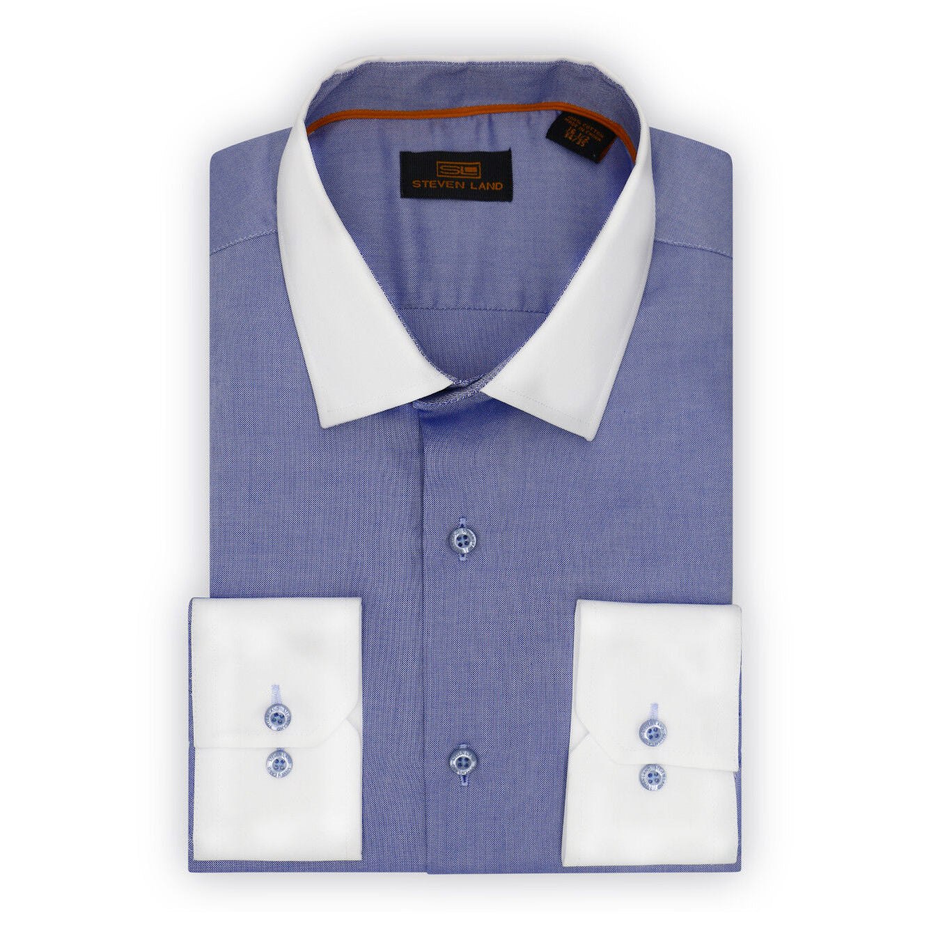 steven land dress shirts Gerard | 100% Cotton Denimoi Colorblock Contrast V-Neck dresses20_50 Color:LIGHT IVORY/LAVENDER stand out with the