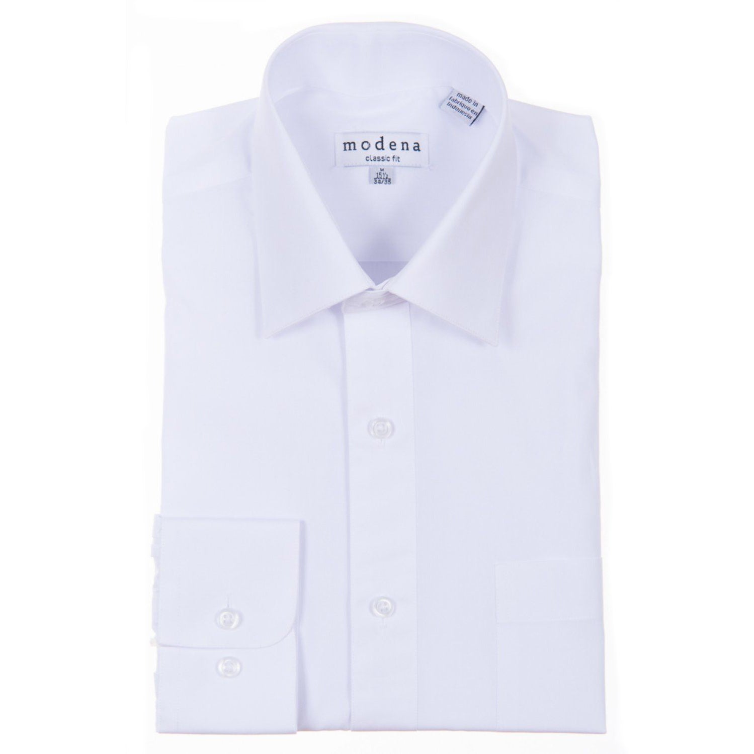 Modena Stout Men's Dress Shirts in White - M300XFB
