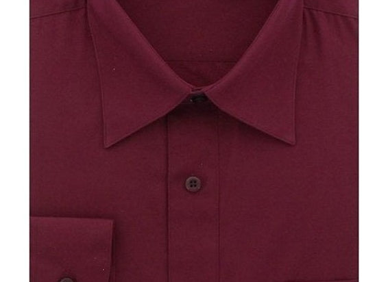 900M - MILANI SOLID C/C DRESS SHIRT BURGUNDY