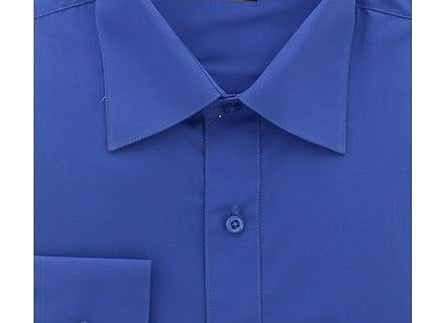 900M-SL - MILANI SOLID SLIM FIT DRESS SHIRT ROYAL BLUE