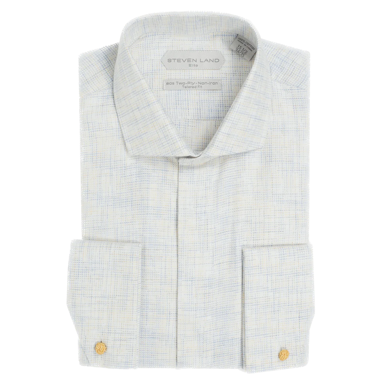 Steven Land Dress Shirt Semi Spread Collar Mitered French Cuff DSW2415 – Suit & Tux Warehouse Steven Land Dress Shirt Semi Spread Collar Mitered French Cuff DSW2415 – Suit & Tux Warehouse