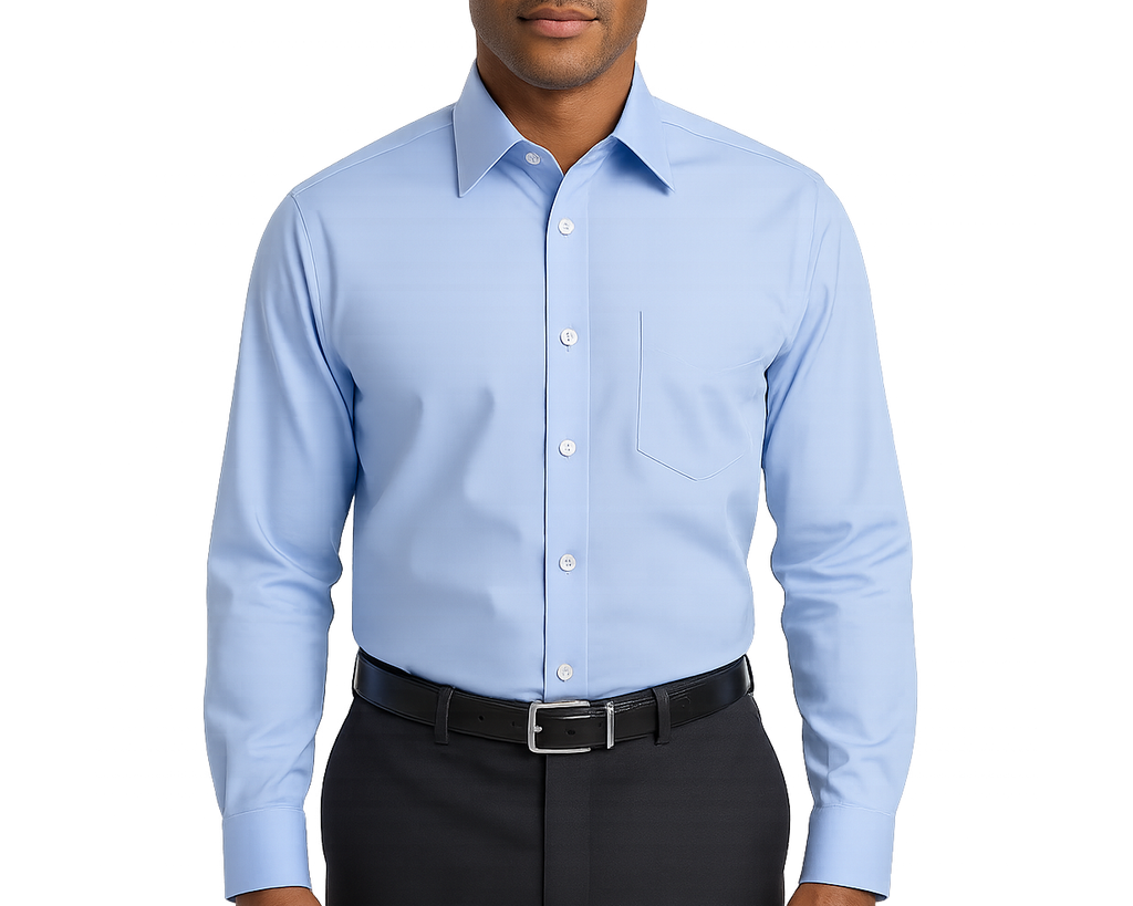 Modena Contemporary Fit Light Blue Dress Shirt