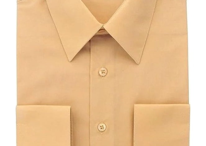Berlioni C/C Solid Dress Shirt Light Khaki BL900