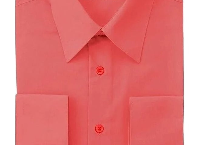 Berlioni C/C Solid Dress Shirt Coral BL900