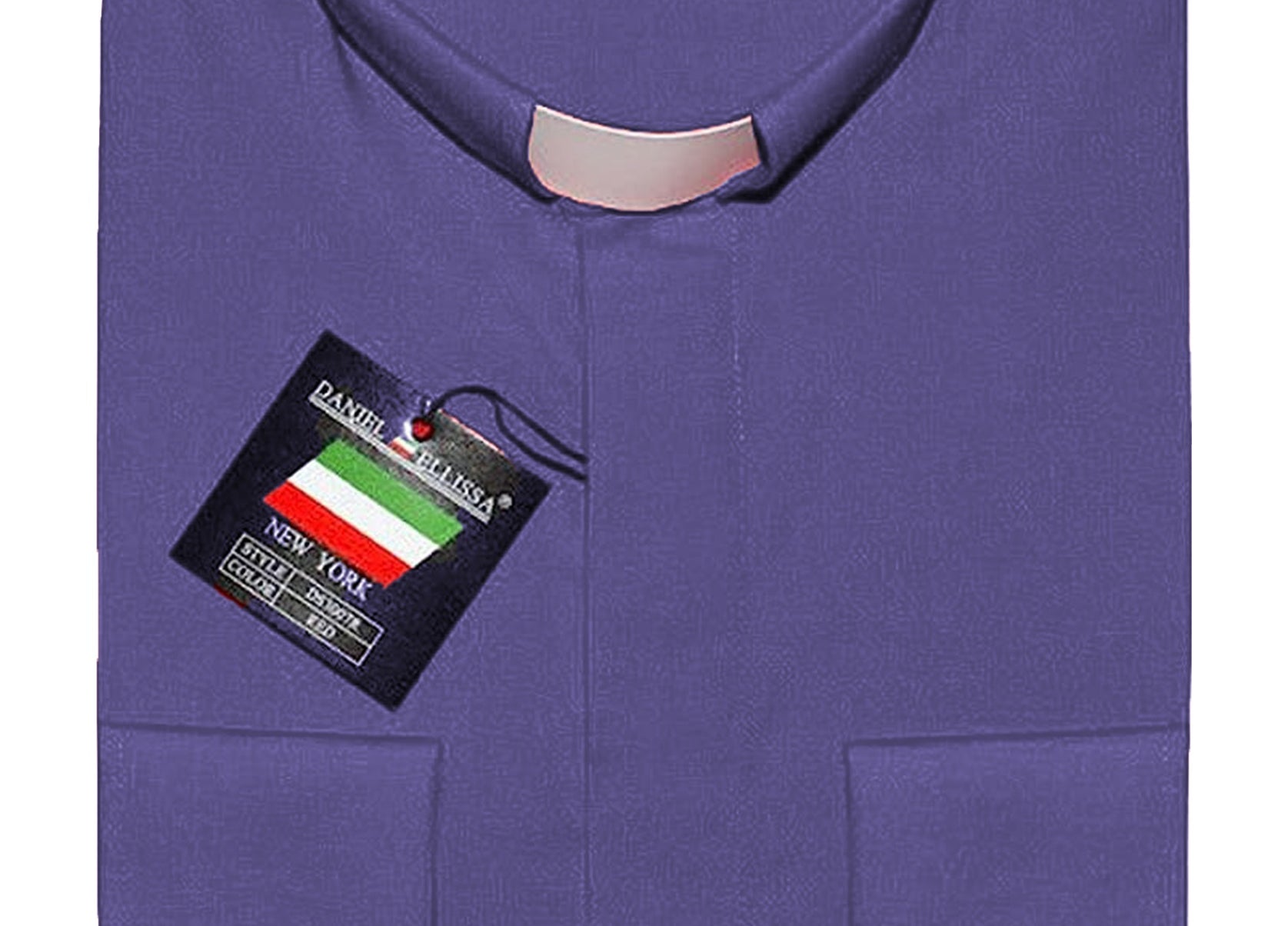 DS3007R - DANIEL ELLISSA TAB COLLAR L/S PURPLE CLERGY SHIRT