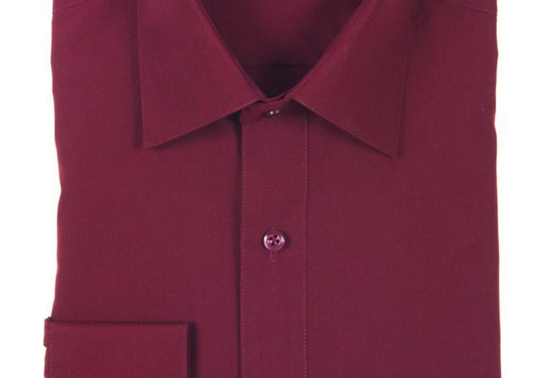 Modena Men's Classic Fit Long Sleeve Burgundy Dress Shirt M300CLOR