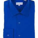 Modena Men's Classic Fit Long Sleeve French Blue Dress Shirt M300CLOR