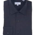Modena Men's Classic Fit Long Sleeve Black Dress Shirt M300CLOR