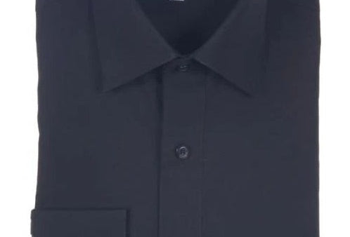 Modena Men's Classic Fit Long Sleeve Black Dress Shirt M300CLOR