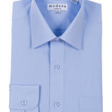 Modena Men's Classic Fit Long Sleeve Powder Blue Dress Shirt M300CLOR