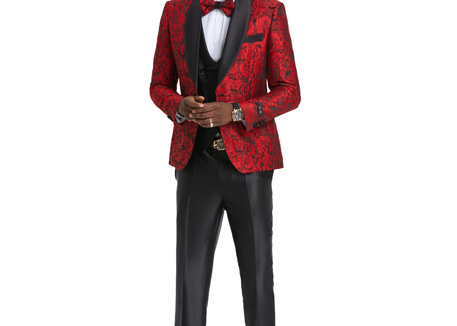 M363SK - TAZZIO PAISLEY SLIM FIT VESTED TUXEDO SUIT – Suit & Tux Warehouse