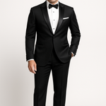 After Midnight Mens Suede Velvet Smoker's Tuxedo Loafer — AI Model Photo