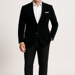 After Midnight Mens Suede Velvet Smoker's Tuxedo Loafer — AI Model Photo