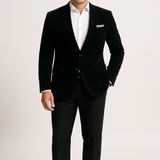 After Midnight Mens Suede Velvet Smoker's Tuxedo Loafer — AI Model Photo