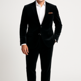After Midnight Mens Suede Velvet Smoker's Tuxedo Loafer — AI Model Photo