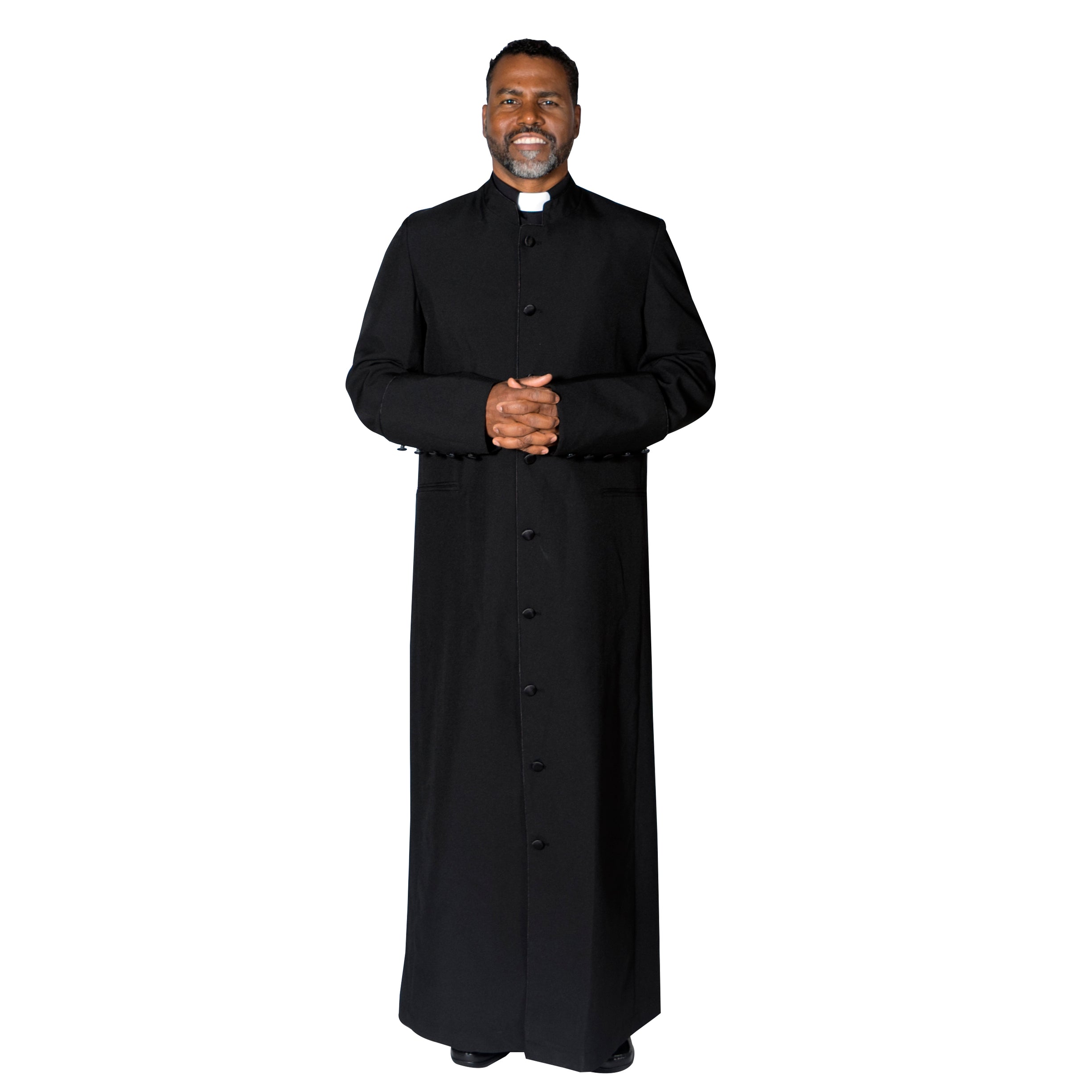 MENZ Clergy Robe Cassock Vestment for Pastor Black/Black – Suit & Tux ...