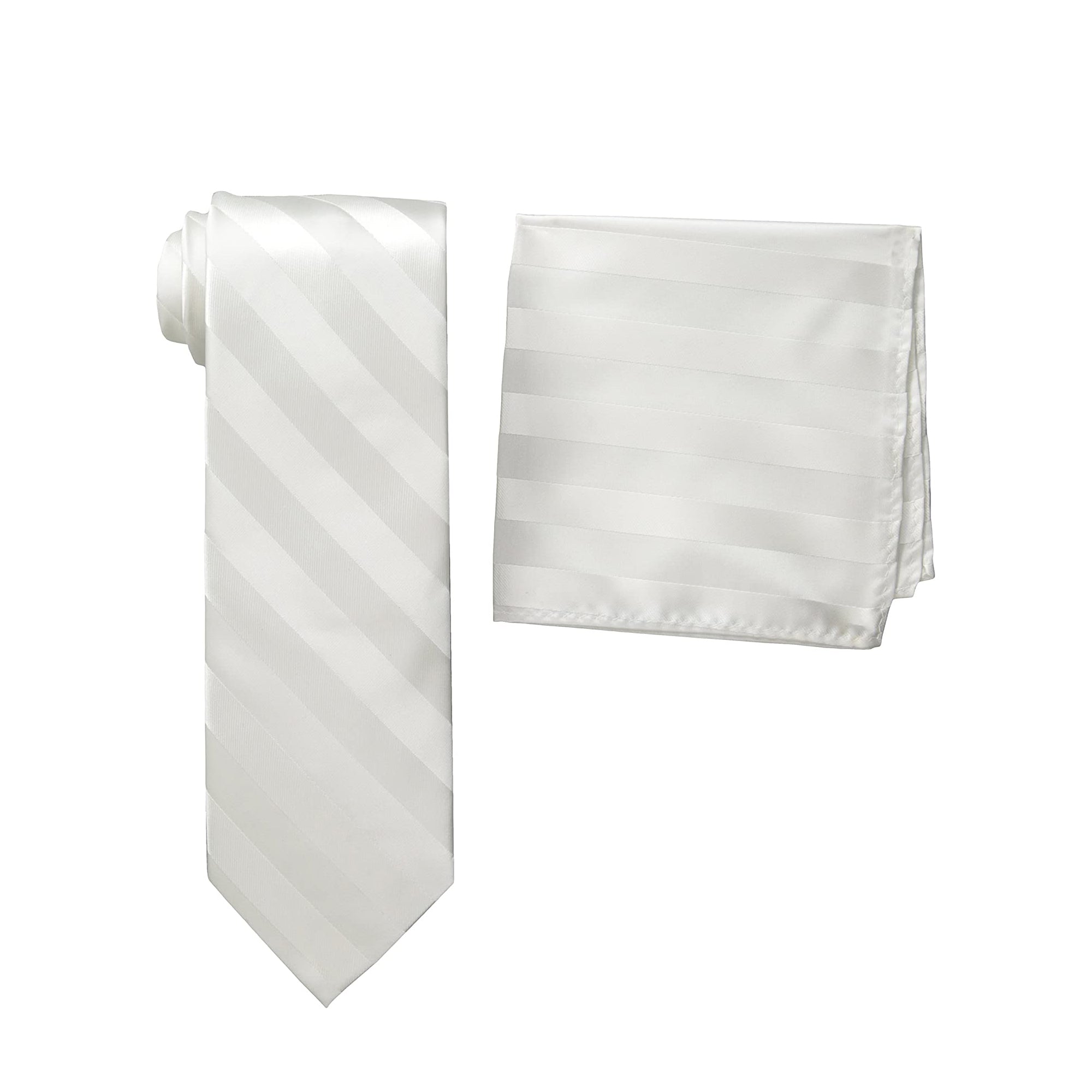 Stacy Adams Woven Formal Stripe Tie & Hanky Set